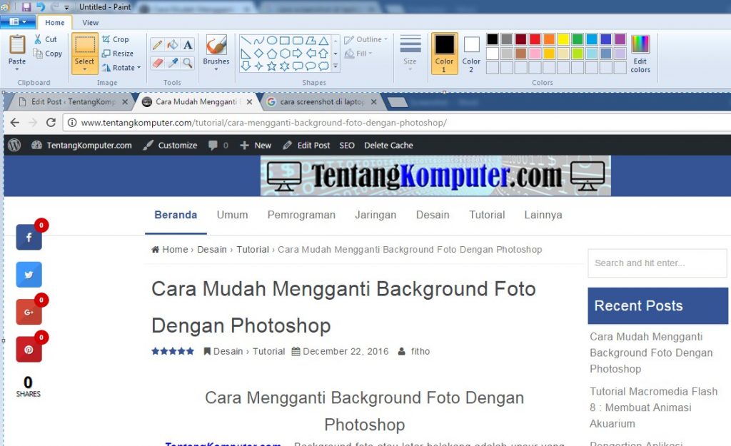 Cara Screenshot di Laptop Cara Screenshot di Laptop