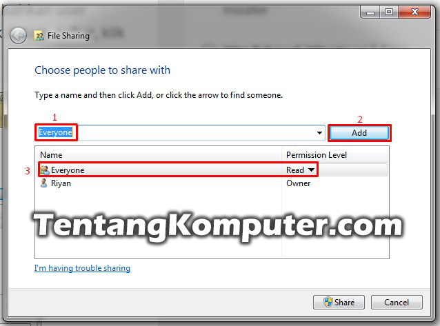 Cara Sharing File/Folder di Windows