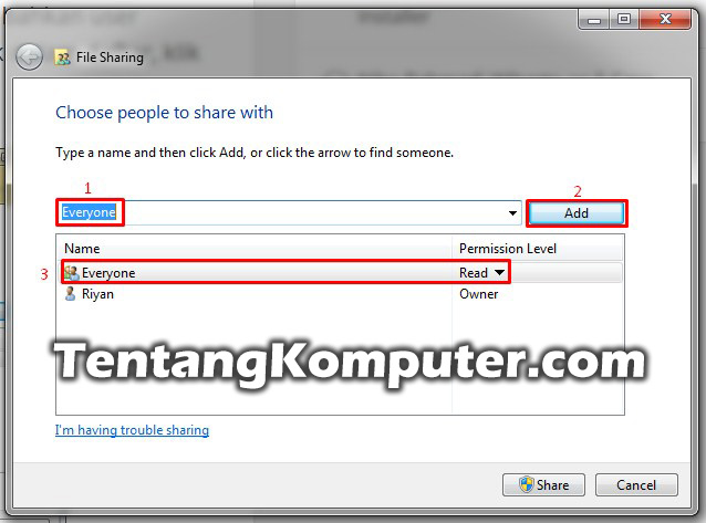 Cara Sharing File/Folder di Windows Cara Sharing File/Folder di Windows