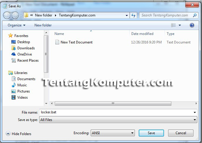 Cara Mengunci Folder di Windows 7