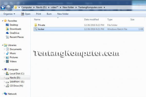 Cara Mengunci Folder di Windows 7 Tanpa Software