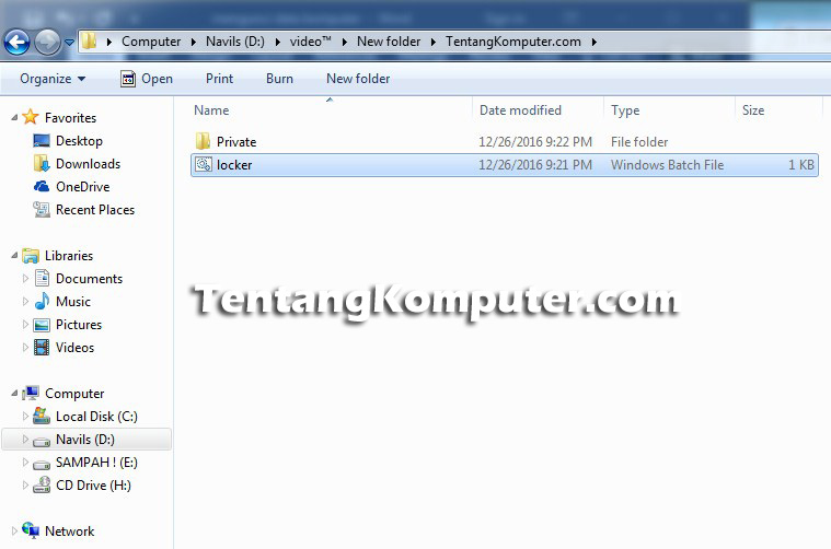 Cara Mengunci Folder di Windows 7