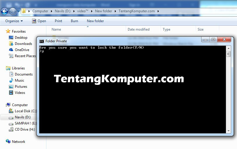 Cara Mengunci Folder di Windows 7
