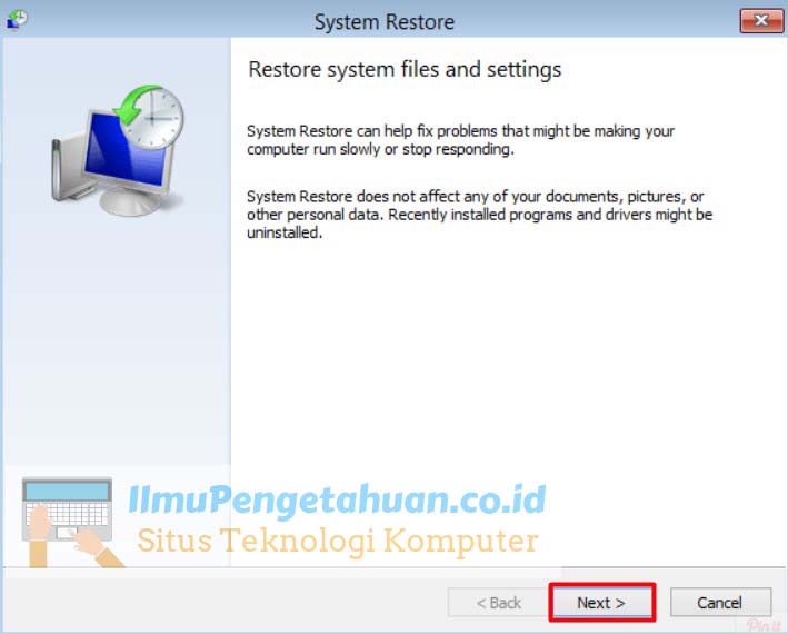 Cara Restore Windows 8/8.1