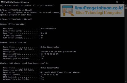 Cara Mengetahui MAC Address